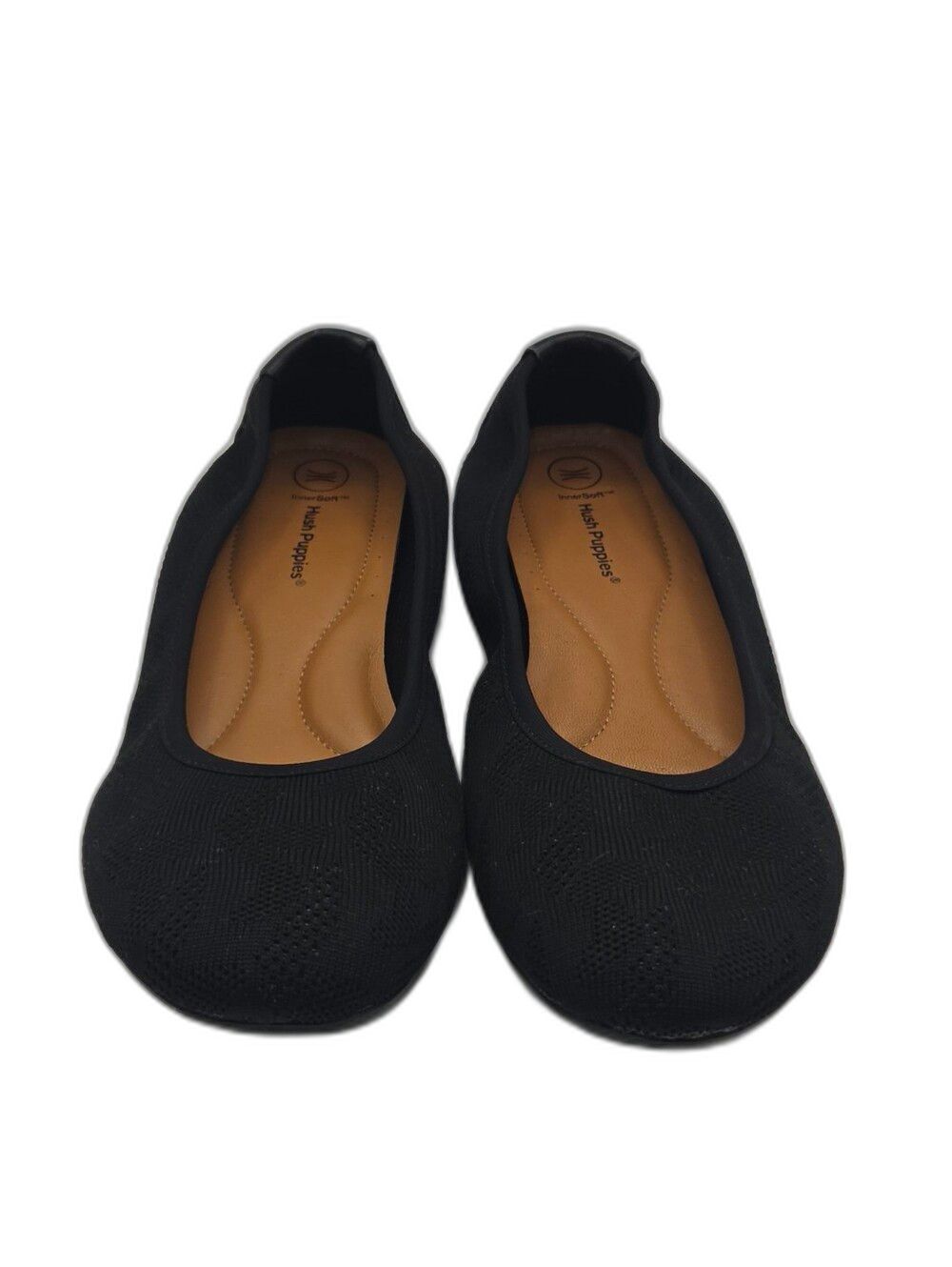 Hush Puppies Women's Black Knit Ballet Flats Womens Size 7